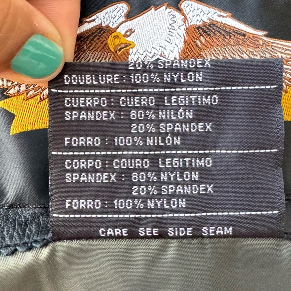 Vintage Harley-Davidson An American Legend Motorcycle Black Leather Jacket - Picture 11 of 16